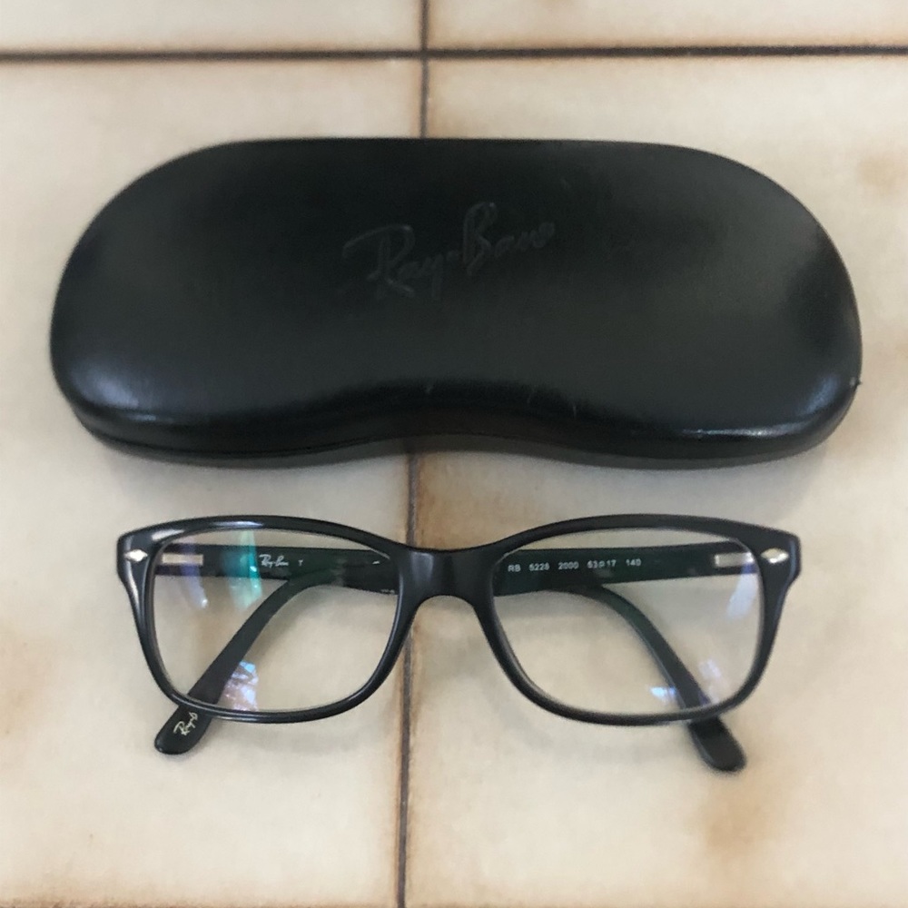 Men’s Ray-Ban Square Frame Rx Glasses w Case